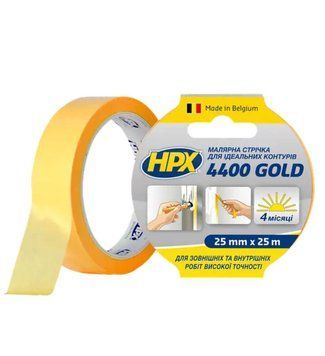 Малярная лента HPX4400 100С 25мм х 25м оранжевая 5425014223231