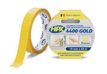 Малярная лента HPX4400 100С 19мм х 25м оранжевая 4820219500018