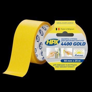 Малярная лента HPX4400 100С 50мм х 25м оранжевая 4820219500032