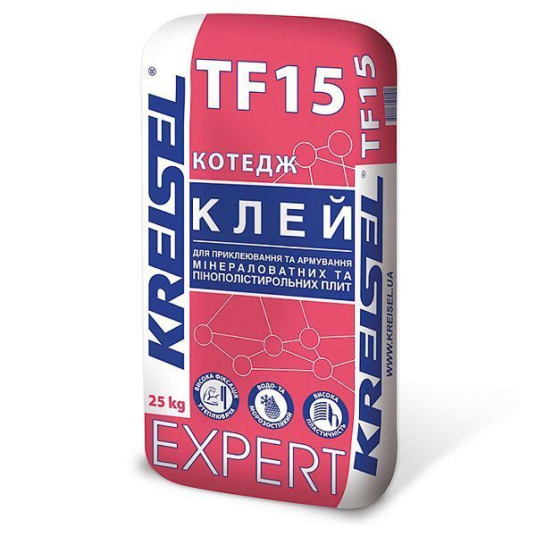 Крайзель/TF15 EXPERT (215), клейова та армувальна суміш для утеплення, 25 кг
