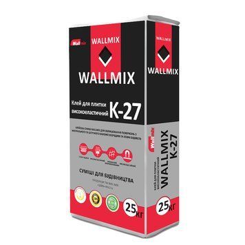 К-27 Клей для плитки високоеластичний WALLMIX , 25кг